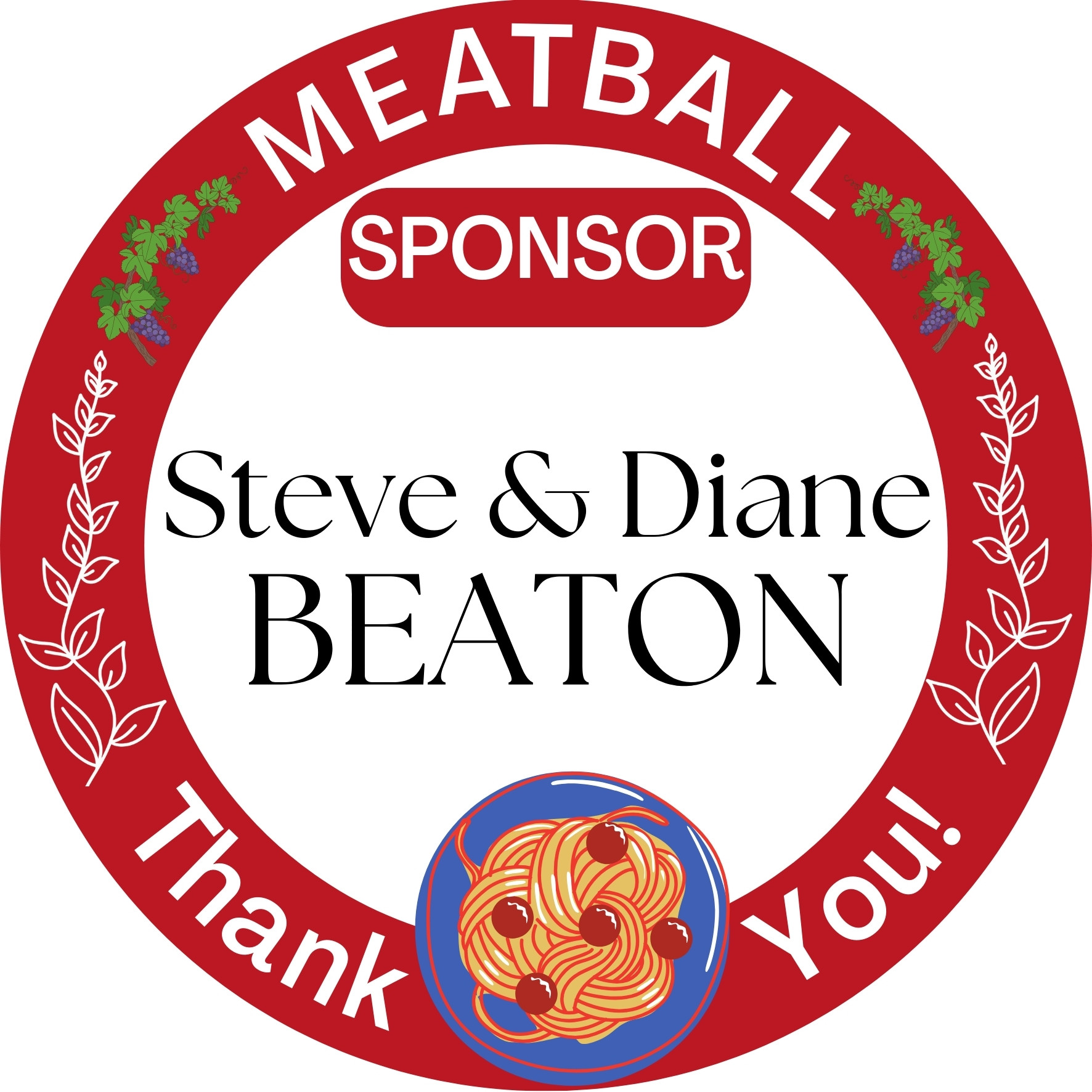 Meatball Sponsor Steve & Diane Beaton