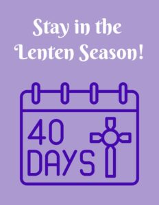April 2025 Lenten Reflection graphic